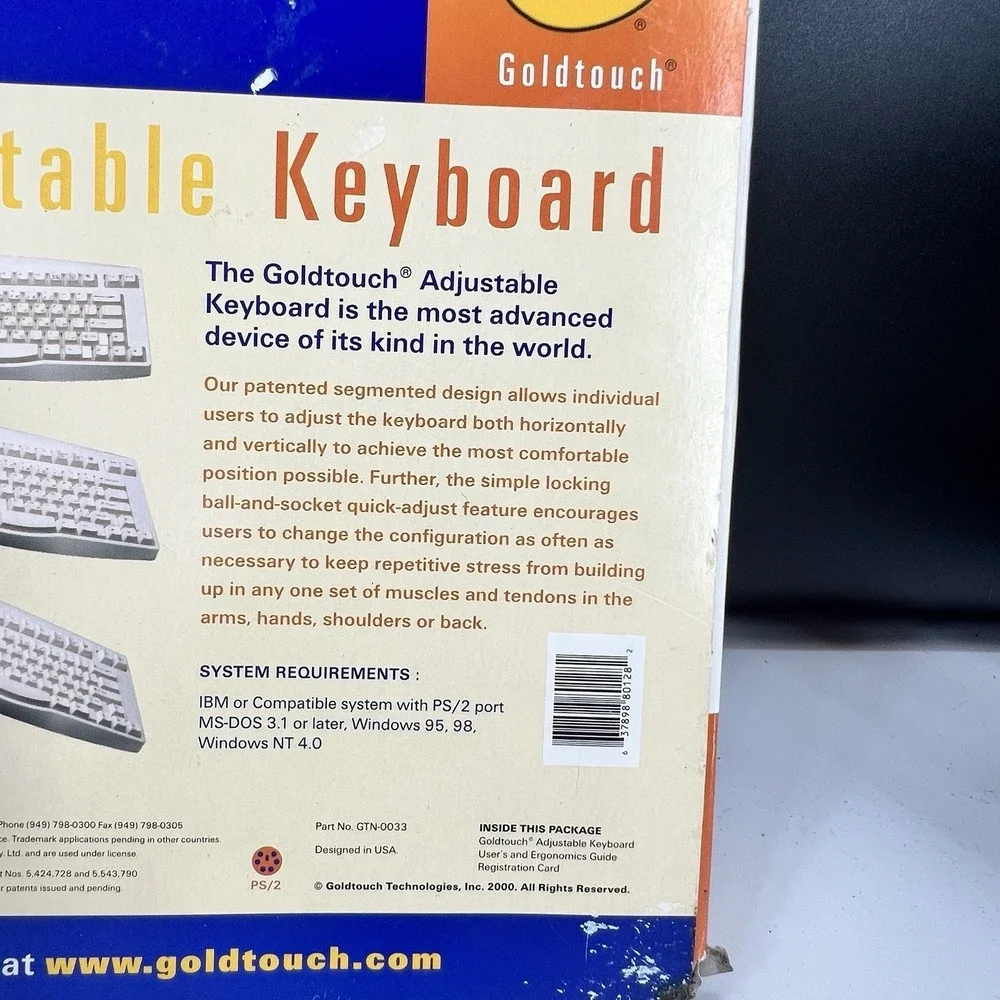 NIB Goldtouch Ergonomic Keyboard GTN-0033 Brand New